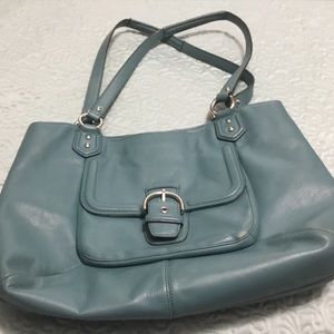Coach leather purse and billfold,beautiful turquoise. Pu
